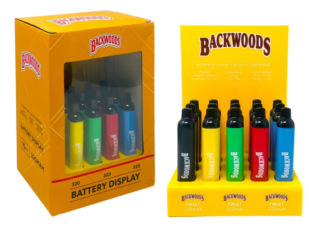 Backwoods Cartridge Battery 320mAh Twist Vape Pen For Carts