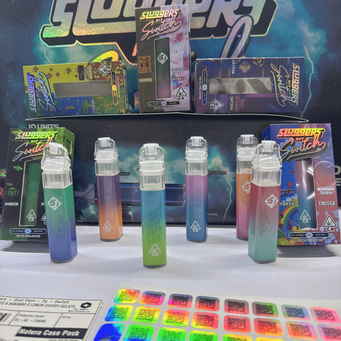 Sluggers Hit Switch Vape 2g Disposable Dual Flavors Empty Cbd Vape Pen 2000mg