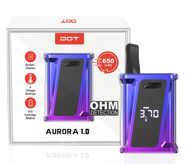 Aurora CBD Vape Box Mod 650Mah 510 Thread Electronic Cigarette