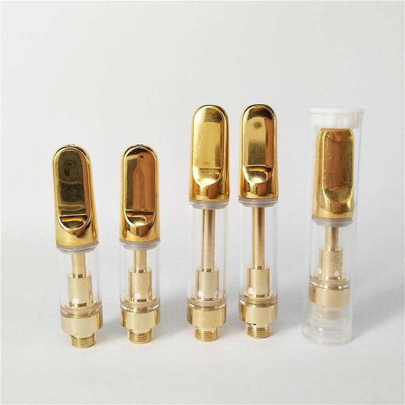 Gold Ccell Cartridge 0.5ML 1.0ML 510 Glass CBD Oil Vape Cartridge