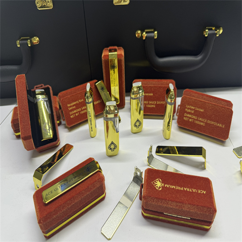 2025 New 1g 2g Ace Ultra Premium CBD Disposable Vape Pen Refillable Golden CBD Oil Vape Device