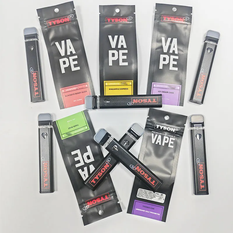 1 Gram Tyson THC Disposable Weed Vape Pen Empty Rechargeable 280mah CBD Oil Vapes