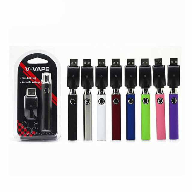 V-vape Button CBD Battery Rechargeable Oil Cartridge 510 Vape Pen