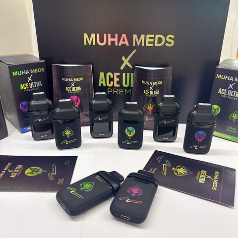 Ace Ultra X Muha Meds CBD Vape Pen Dual Chamber 0.5ML+0.5ML