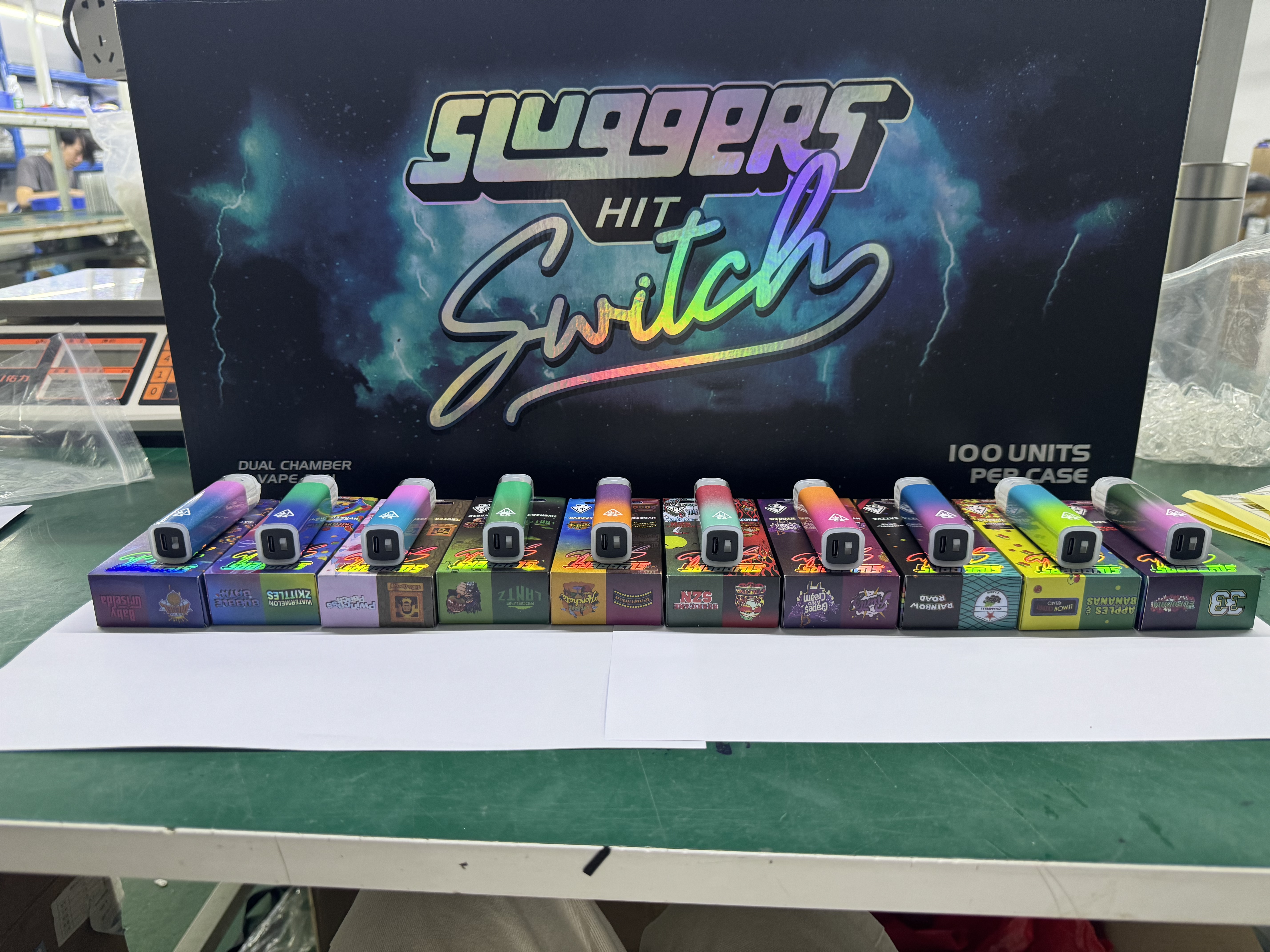 Sluggers Hit Switch Vape 2g Disposable Dual Flavors Empty Cbd Vape Pen 2000mg