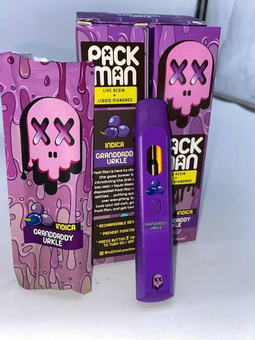 Pack Man Live Resin THC 2g Empty Disposable Vape Pen Wholesale