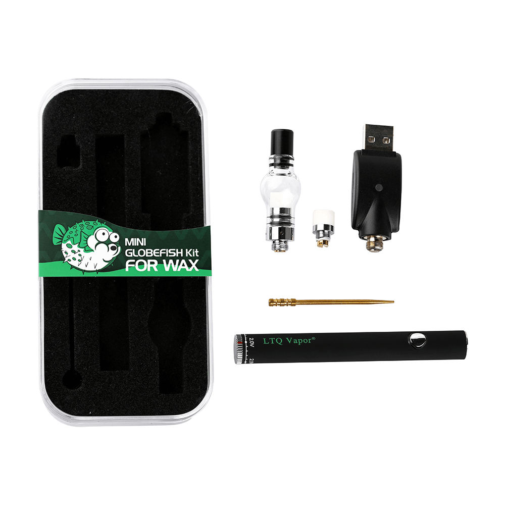 Mini Globefish Custom Wax Vaporizer Device Dry Herb Battery Starter Kit