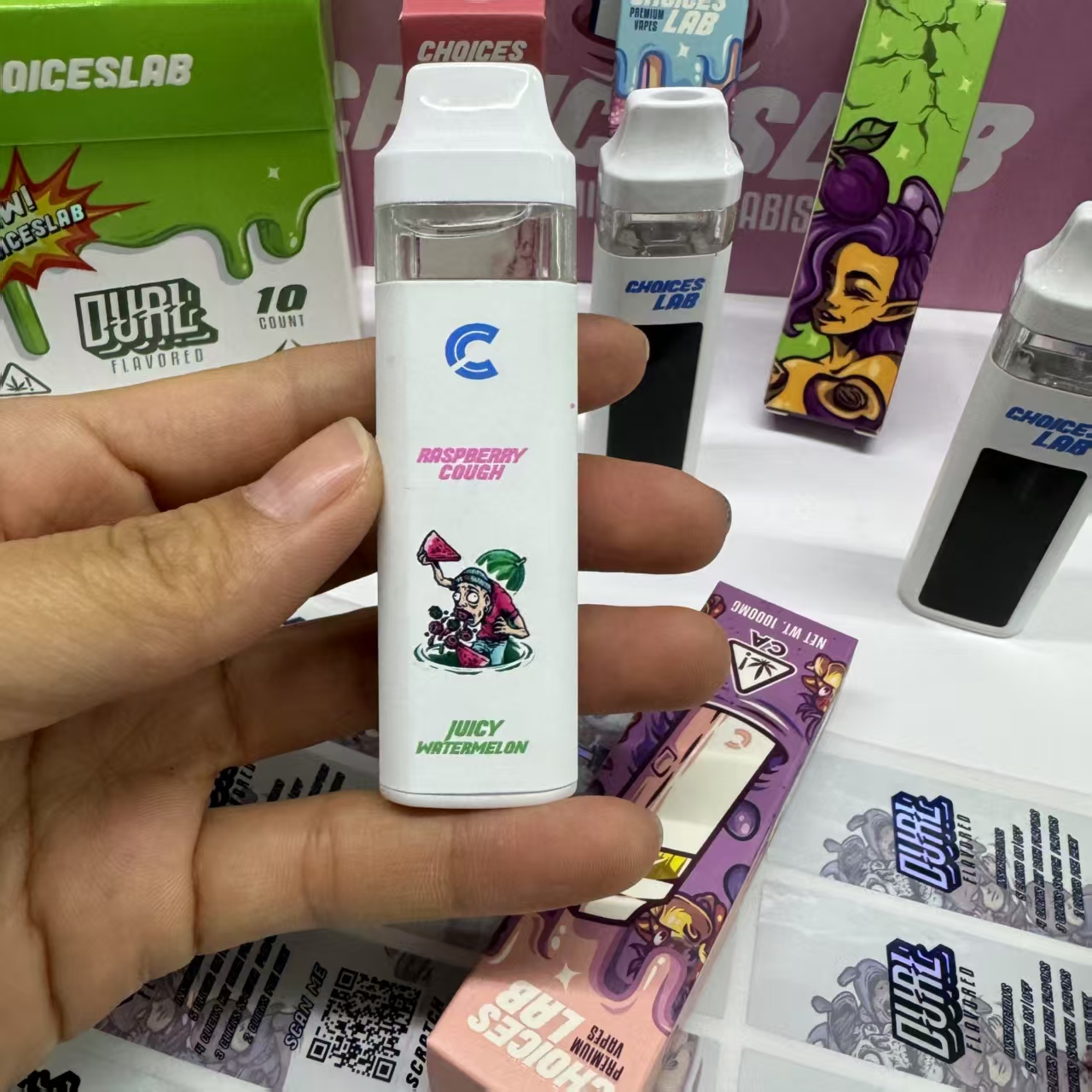 1 Gram Choices Labs Disposable Premium THC Vape Dual Flavors Digital Display 2 Gram Cbd Vape Pen