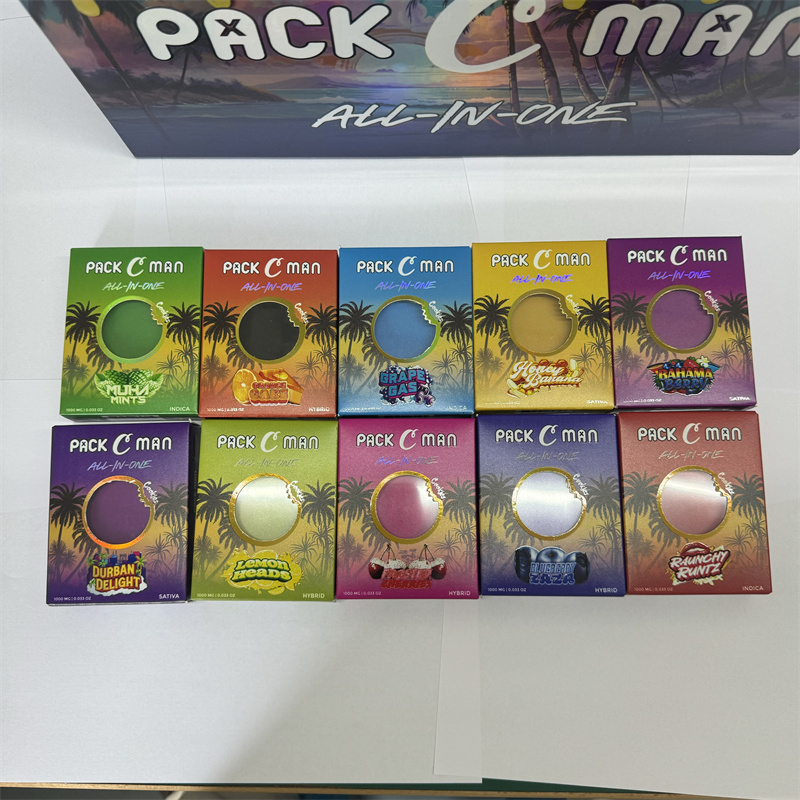 1 Gram Packman X Cookies Empty Disposable CBD Oils Vape Pen for Live Resin Oils 1000MG