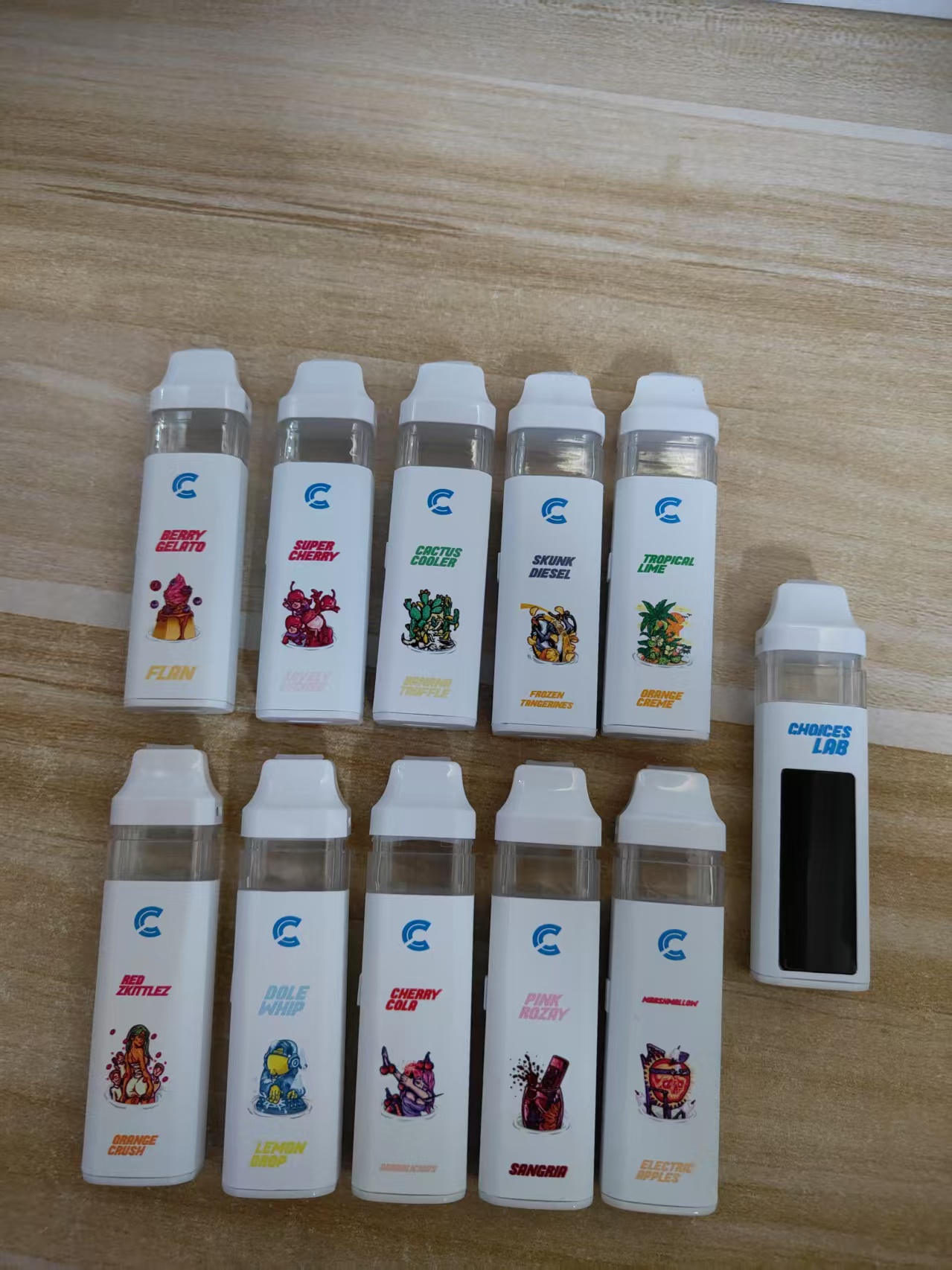 1 Gram Choices Labs Disposable Premium THC Vape Dual Flavors Digital Display 2 Gram Cbd Vape Pen