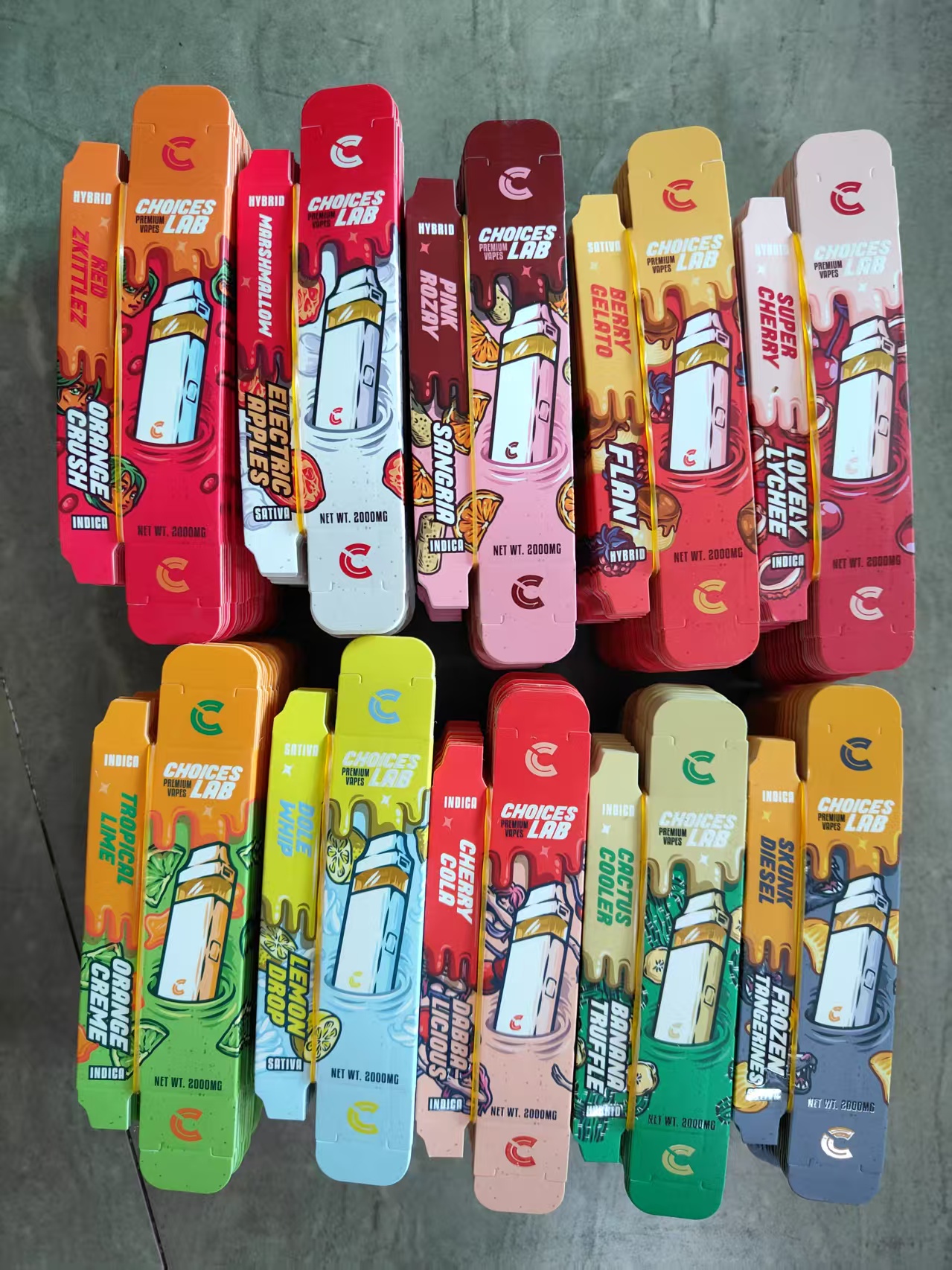 1 Gram Choices Labs Disposable Premium THC Vape Dual Flavors Digital Display 2 Gram Cbd Vape Pen