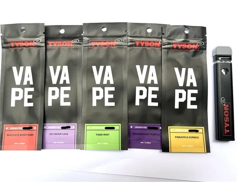 1 Gram Tyson THC Disposable Weed Vape Pen Empty Rechargeable 280mah CBD Oil Vapes