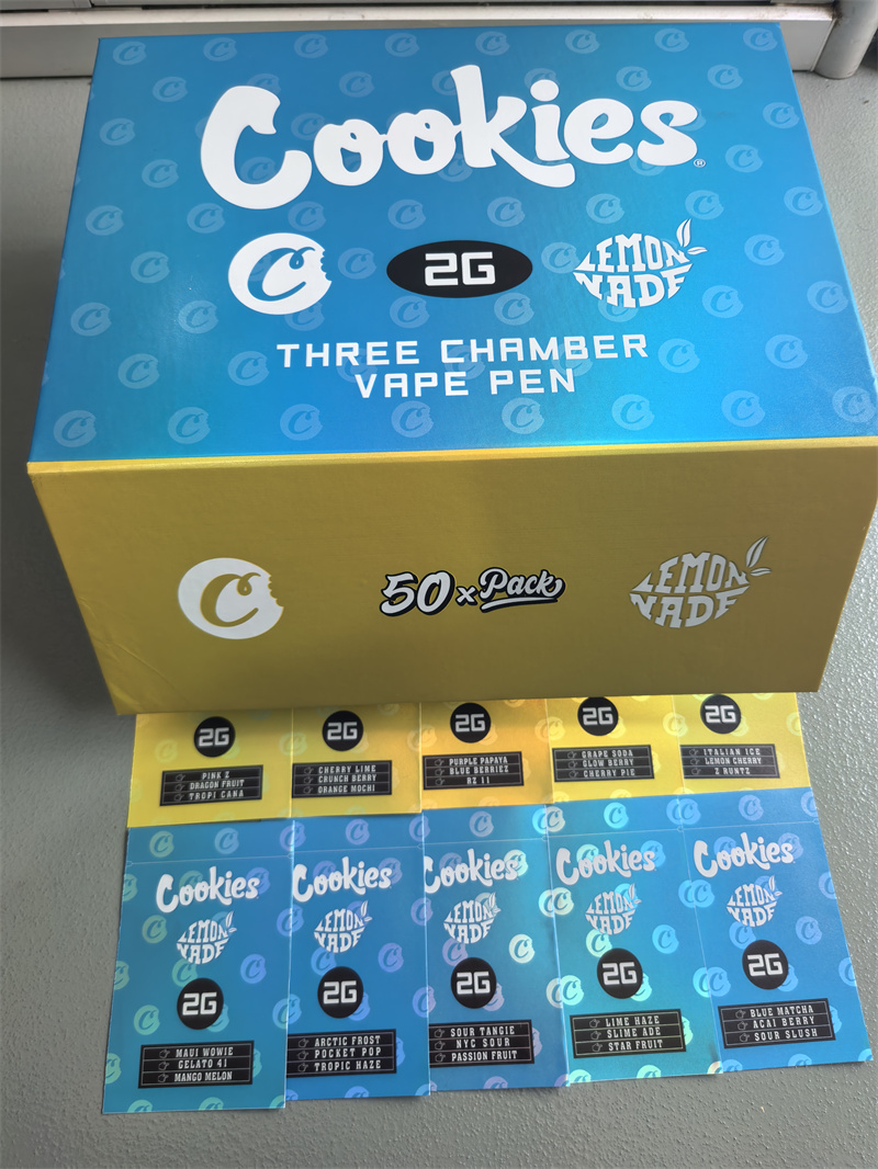 Cookies Three Flavors Cookies 3 in 1 Cbd Vape Disposables Empty 0.6+0.6+0.6ml Vape Pen
