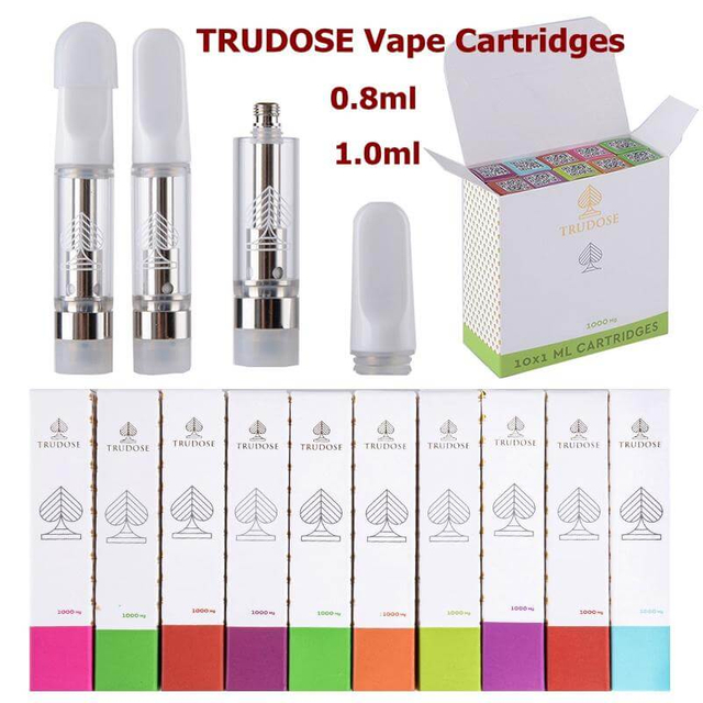 TRUDOSE Empty Vape Cartridge Disposable CBD Atomizer THC Vape Carts