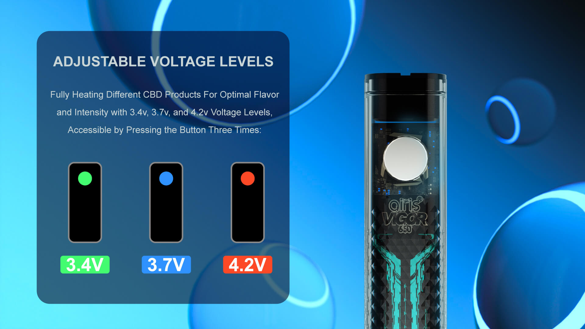 vigor adjustable voltage battery